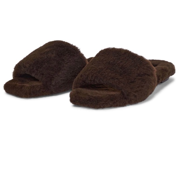 NEW!  Aeyde Anna Shearling Slides -6.5 - Picture 5 of 10